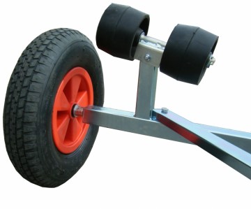 IJzeren strandtrailer voor rubberboten