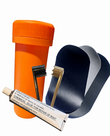 Reparatie-lijmset voor rubberboot,funband,fender en luchtbed