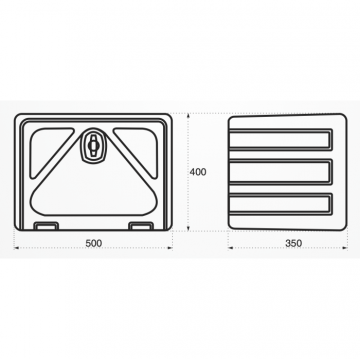 Stabilo kunststof disselkist 500 x 400 x 350 mm